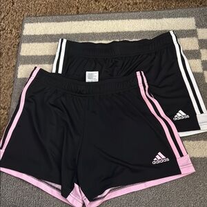 adidas Women's Athletic Shorts - Black and Pink